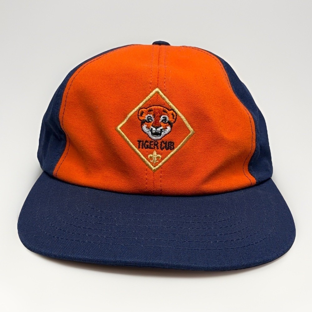 Boy Scouts Of America Youth S/M Tiger Twill Navy Adjustable Snapback Hat Cap